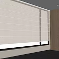 Modern Window Curtain With Striped Linen Design In Contemporary Interior