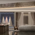 Bridal Shop Interior Design With Wedding Dresses Display Elegant Jewelry Counter And Comfortable Sofa Seating