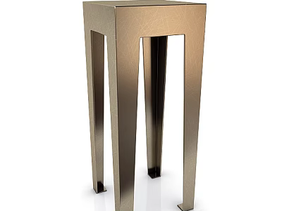 Sleek Modern Metal Side Table With Square Top And Slim Geometric Legs 3d model