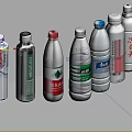 Assorted Bottled Water Brands With Different Types In Clear Plastic Bottles