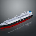 LNG Carrier Ship With White Hull Red Bottom And Deck Facilities For Gas Transport