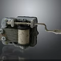 Vintage Metal Electrical Component With Coil Screws And Metal Rod Structure