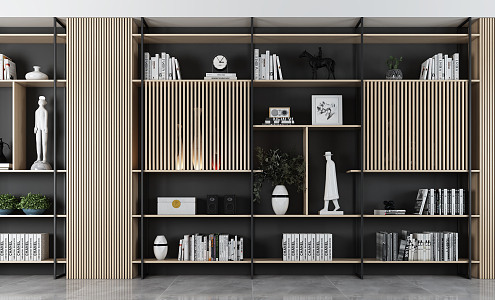 Modern Bookcase Decorative Cabinet 3d model