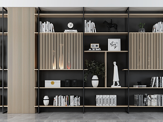 Modern Bookcase Decorative Cabinet 3d model