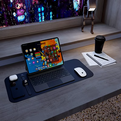 Modern Tablet PC Tablet Combo 3d model