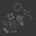 Modern Decorative Ornament Set With Ceramic Bowls Vases Metal Spheres And Geometric Trays