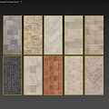 Assorted Ceramic Tiles With Diverse Colors Textures And Patterns For Home Flooring 3d model