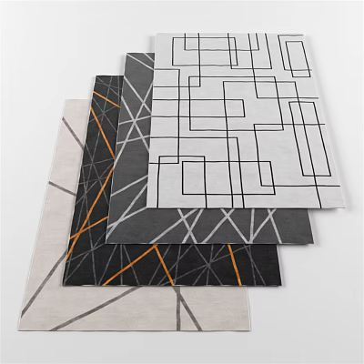 modern square carpet carpet 3d model