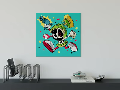 Modern Simple Cute Cartoon Character Boy Room Girl Room Hanging Picture 3d model