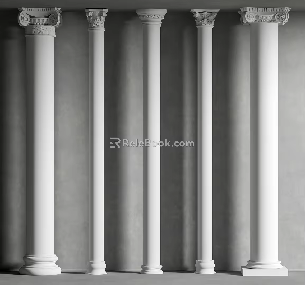 European Roman Column 3d model