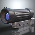 Commercial Black Scope Equipment With Optical Lens Adjustable Metal Base And Cylindrical Design