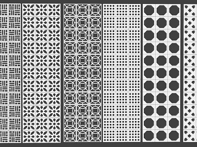 Decorative Room Dividers With Various Geometric Patterns And Intricate Designs 3d model