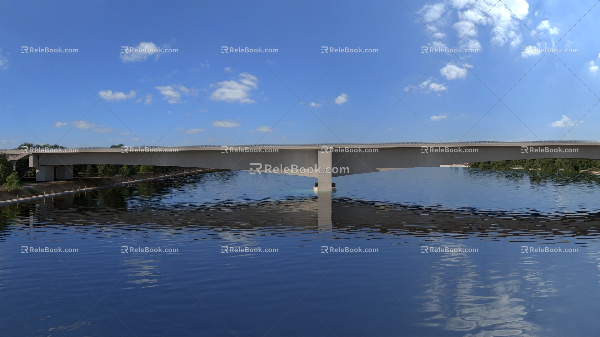 river-crossing bridge 3d model