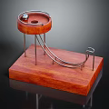 Wooden Base Desktop Physics Toy With Metal Track Circular Platform And Metal Ball