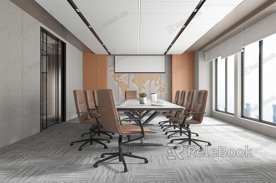 Modern Meeting Room Meeting Table and Chair model