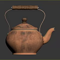 Classic Copper Teapot With Wooden Handle And Retro Design For Daily Use Appliance