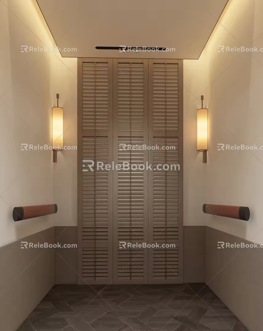 Modern elevator car 3d model