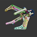 Industrial Robotic Claw With Metal Jointed Arms And Adjustable Gripping Components