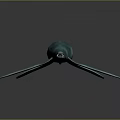 Blue Aquatic Reptile Model with Long Neck and Flippers Showcased on Dark Gradient Background