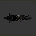 Sleek Black Motorcycle Featuring Gold Accents And Modern Sporty Design Details