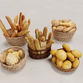 Bread 3d model