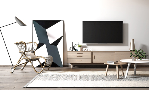 Nordic TV cabinet 3d model