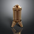 Golden Precision Mechanical Component With Spiral Structure And Three Legged Support