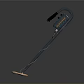 Handheld Metal Detector With Round Detection Plate Control Panel And Ergonomic Handle 3d model