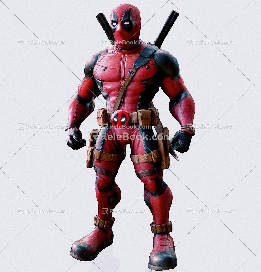 Marvel superhero Deadpool 3d model