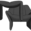 Modern Fabric Lounge Chair with Ottoman and Beige Gray Color Options in Stylish Design