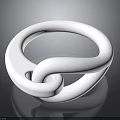Modern Fashion Accessory With White Sleek Knot Design And Smooth Surface