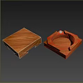 Practical Wooden Square Equipment Trays With Groove And Metal Ball Component