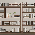Modern Bookshelf 3d model