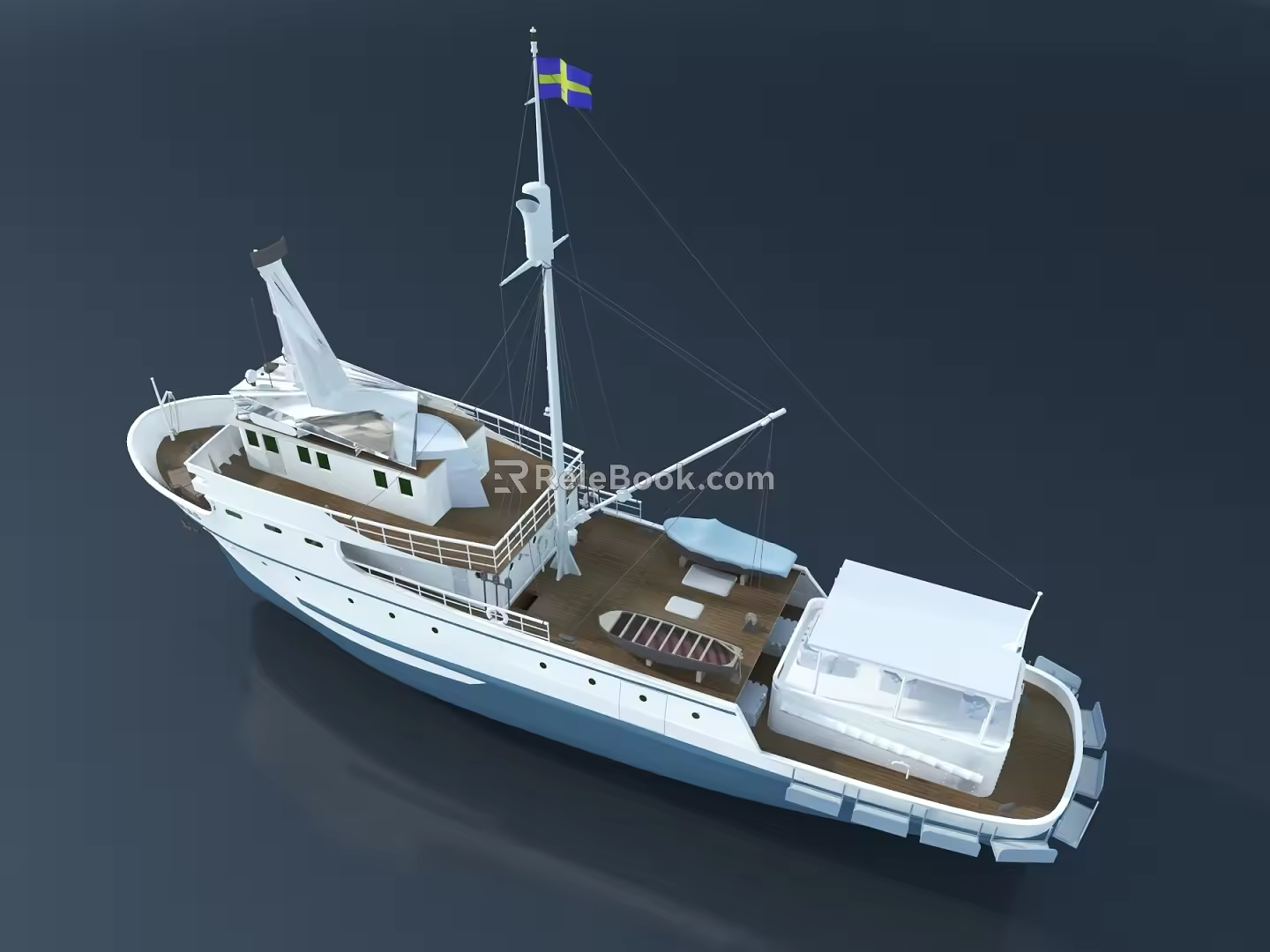 Modern rail maglev train transportation 3d model
