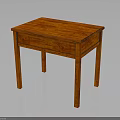 Wooden Table With Drawer And Wood Grain Surface Four Legs Simple Design For Home Furniture