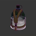 Military Grenade Design With Olive Green Straps And Metal Base