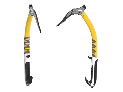 Yellow Black Ice Axes Sports Equipment With Ergonomic Grip Durable Design For Mountaineering 3d model