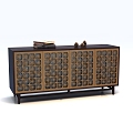 New Chinese Style Solid Wood Side Cabinet Jewelry Combination 3d model