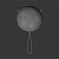 Durable Metal Mesh Strainer With Long Handle For Kitchen Household Use