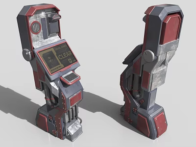 Retro Industrial Interactive Machine 3d model