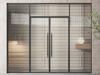 New Chinese style double door Changhong glass double door 3d model