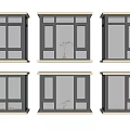 Modern aluminum alloy bay window broken bridge aluminum casement window casement window sliding window balcony corner window floor-to-ceiling window 3d model