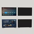 Smart Television Display With Streaming Apps And Entertainment Content On Screen 3d model