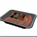 Fresh Italian Sausage Packaged in Black Plastic Tray With Label