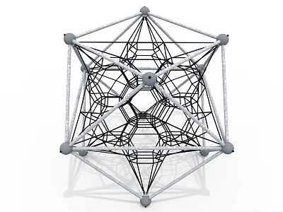 Playground Metal Frame Geometric Climbing Structure For Kids Outdoor Fun Activity 3d model