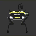 ANYmal Quadruped Robot Featuring Blue And Yellow Design Mechanical Legs And Sensors