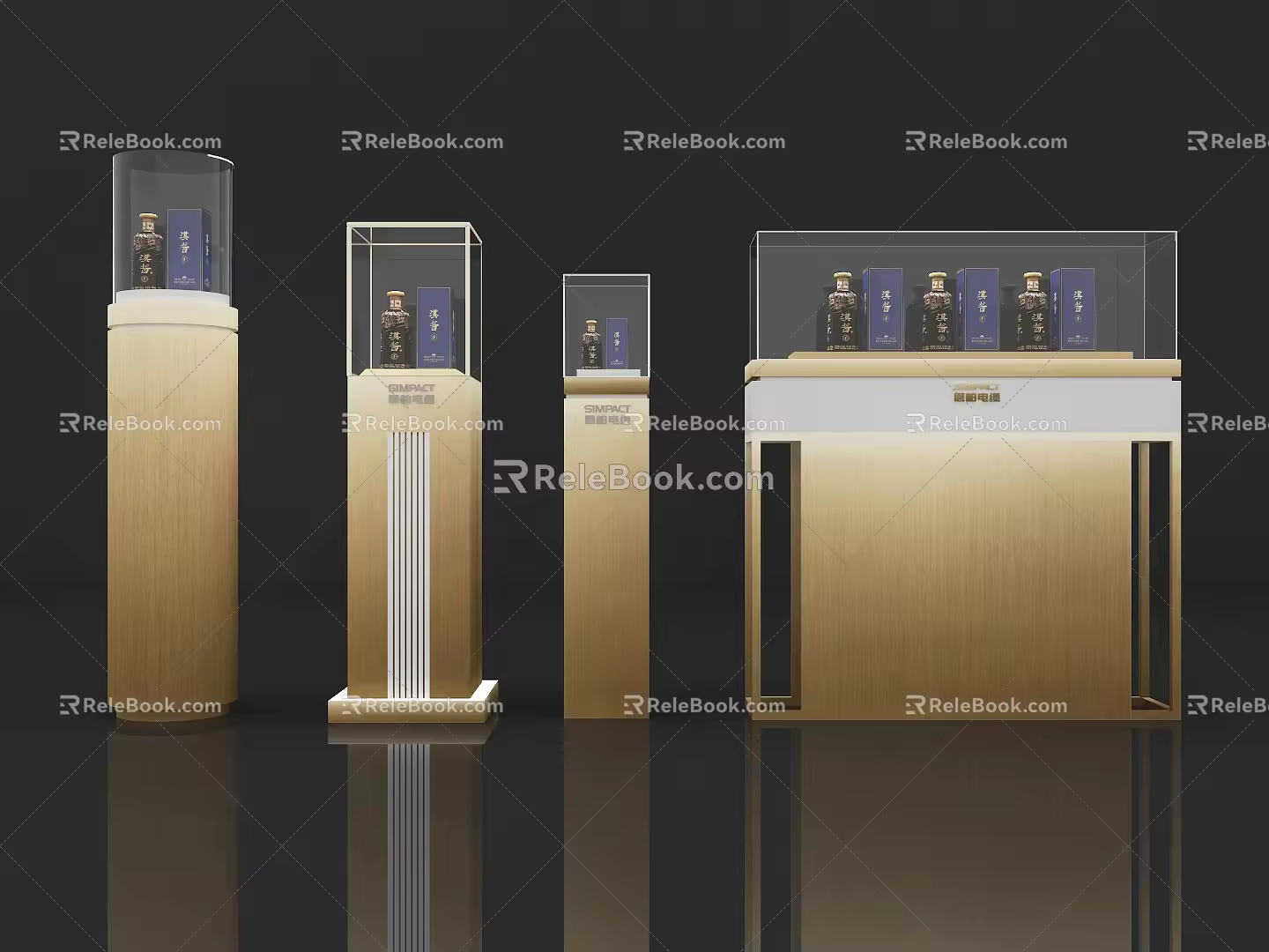 Modern Display Cabinet Modern Container Shelf Supermarket Snack Beverage Display Booth Display Cabinet Wine Cabinet Wine Cabinet Activity Wine Cabinet Liquor Cabinet Vertical Cabinet 3d model