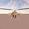Unmanned Helicopter Flying In Clear Sky With Camera Equipment 3d model