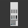 Cartoon Style House Cross Section Model With Interior Rooms Staircase And Blue Brown Furniture