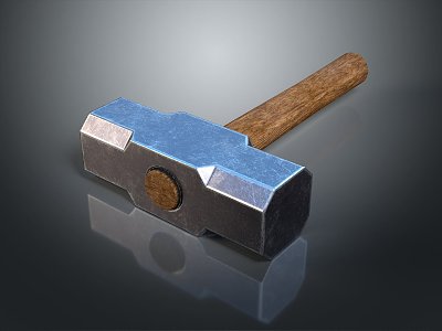 Hammer Warhammer Cartoon Hammer Magic Hammer Thor's Hammer Ancient Weapons Cold Weapons Medieval Items 3d model